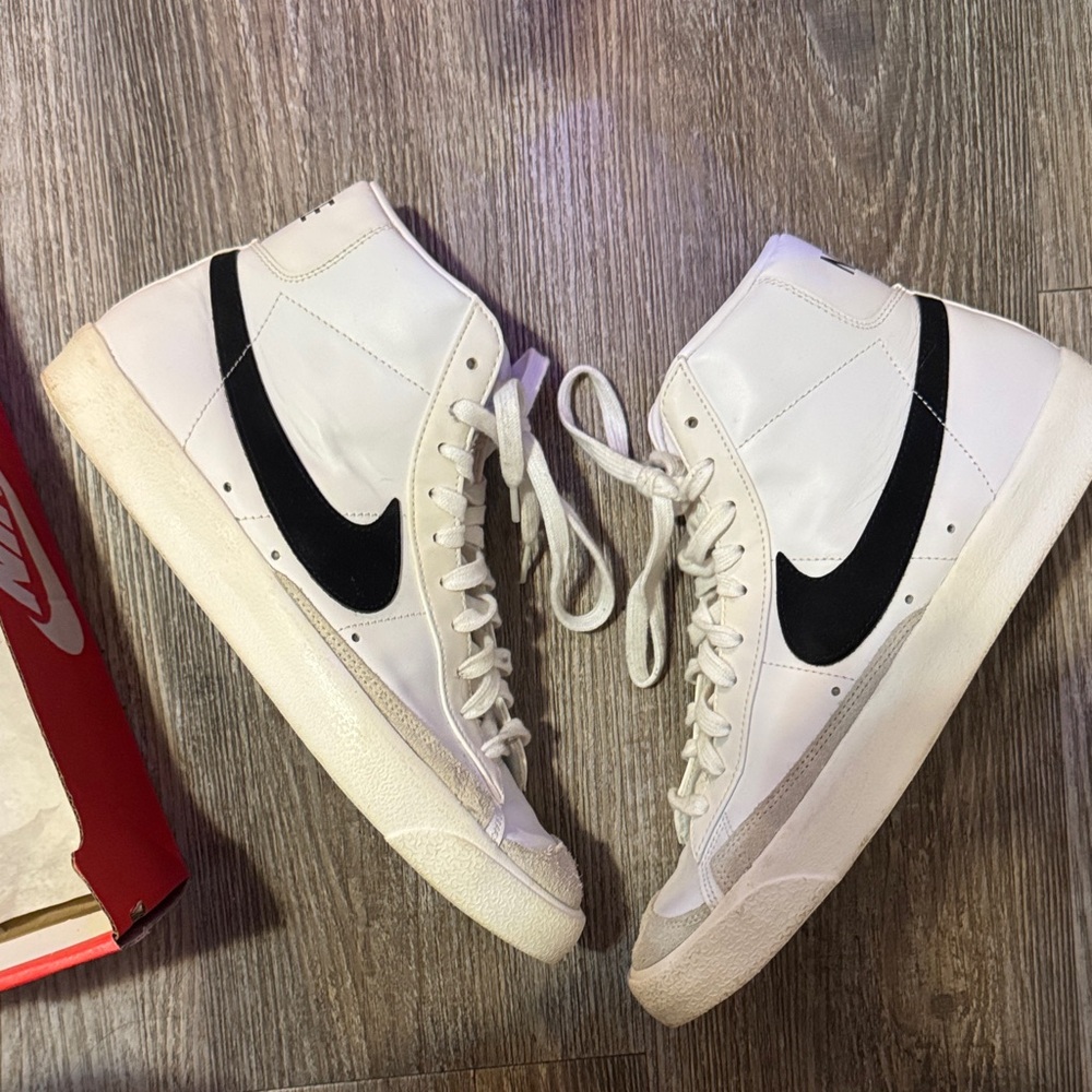 Nike White and Black Blazers